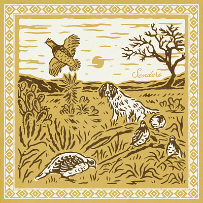 Sendero Provisions Co Bandana bandana branding desert handdrawn western