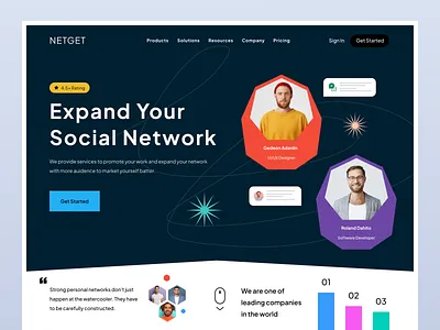 Social Media Marketing Landing page advertising business color digital marketing growth hero homepage landing page marketing marketing strategy marketing website networking online marketing section seo social social media startup website website design