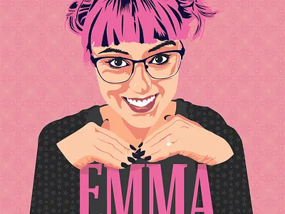 Emma illustration posterdesign vector