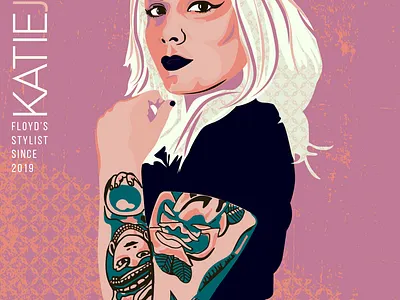 Katie illustration posterdesign vector