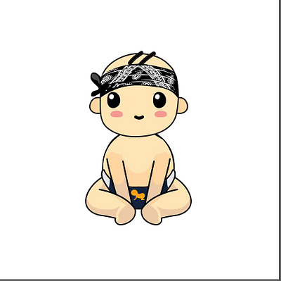 Mugshot gangsta baby illustation cute baby design gangsta baby gangstar baby illustration mugshot baby thug life baby