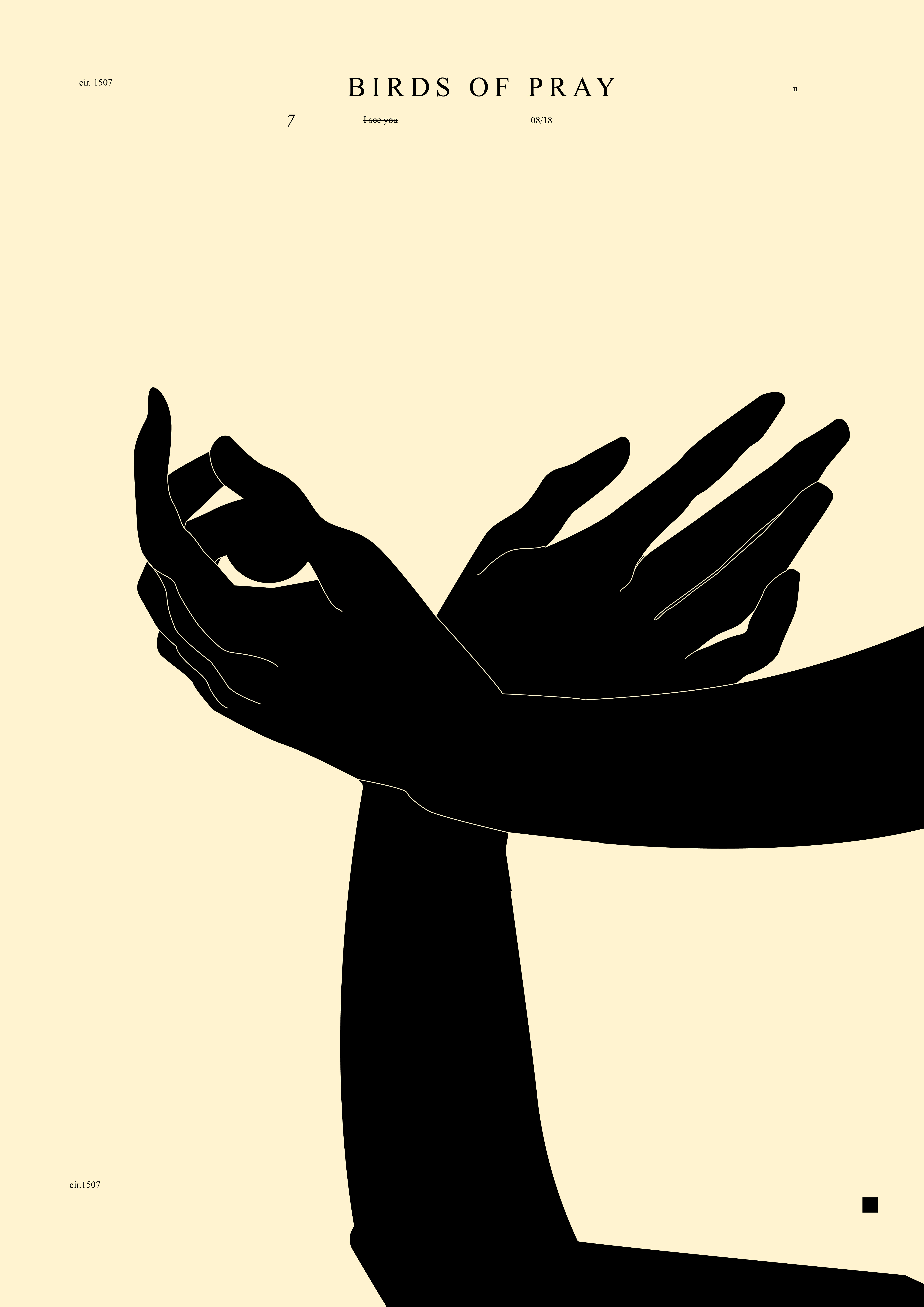 Birds of Pray abstract bird of pray composition conceptual illustration design dual meaning eye eye illustration hand illustration hands illustration laconic lines minimal poster wings