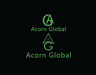 Acorn Global real estate. branding design graphic design lettermark logo monogram