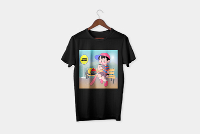 Ness earthbound custom tee cartoon cartoon character character design custom tee custom tshirt designer earthbound ness tshirt design