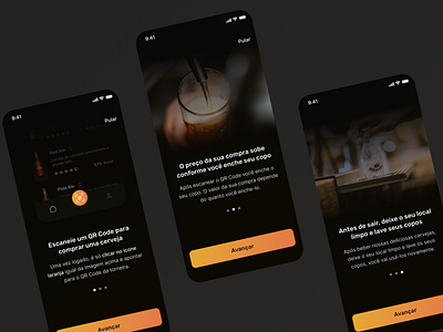 Onboarding Mobile Heilige App app dark mode dark theme design heilige illustration mobile mobile app onboarding ui