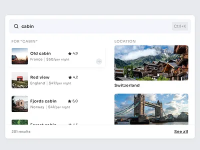 Search result design typography ui ux