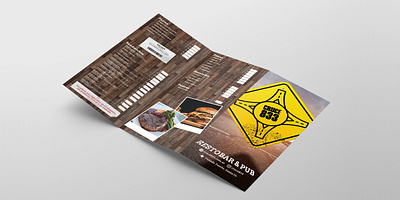 Cruce 833 - Trifold restaurant menu graphic design