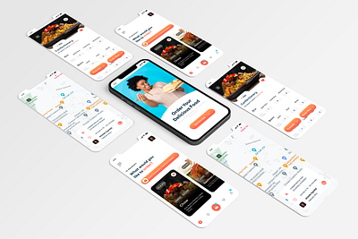Food Ordering App app chow delivery design ease food mobile order ordering queue ui