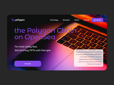 Polygon Landing Concept concept crypto ethereum landing landing page nfts polygon responsive ui uiux ux web web design