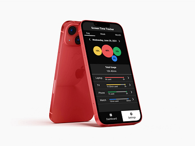 Screen Time Tracker app design case study design figma mobile app mobile design project screen time screen time tracker ui ux uxui vimeo