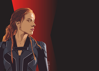 Black Widow Portrait Illustration adobe adobe illustrator black widow design graphic design illustration portrait