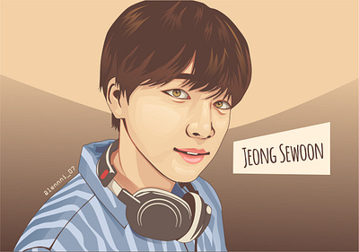 Jeong Sewoon art cute design fanart illustration kpop vector