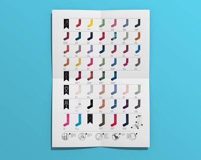 Socks Poster Catalog brochure catalog clothes design designer foldable folding layout mockup paper poster print sock socks sports tech technical techwear tri fold wear