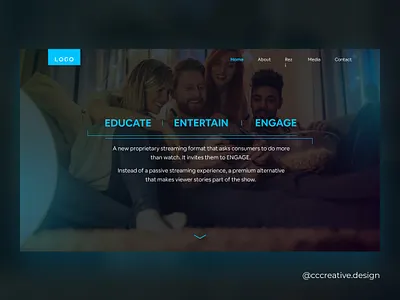 Entertainment Website UI Concept branding design bright colors ui design ui ux design uiux user interface ux design web design web development webflow website design