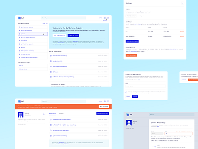 The Buf Schema Registry – Product api app application buf clean dashboard developers engeneers high tech interface minimal panel product protobuf protocol buffers registry ui ux web web app