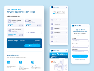 HomeShield 3/3 blue ui ux website