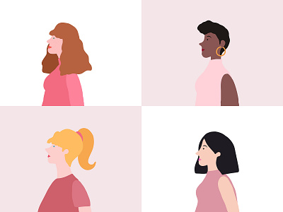 Women Vector Art | Diverse People Collection design design element diversity feminine feminism girl power girls graphic design graphics illustration illustrator inclusion pink png psd vector vector art women women empowerment womens day