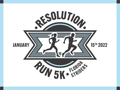 Resolution Run Branding 5k athletics branding design event event branding race resolution run runners sports t shirt t shirt design winter colors