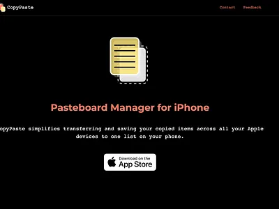 CopyPaste Pasteboard Manager for iPhone design ios app web design wordpress
