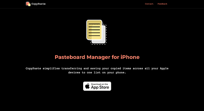 CopyPaste Pasteboard Manager for iPhone design ios app web design wordpress
