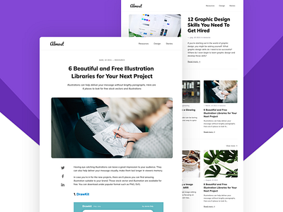 Yet another modern blogging template blog modern web design