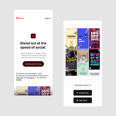 Redesigned Landing Page of Spark app appdesign dailyui design landingpage ui