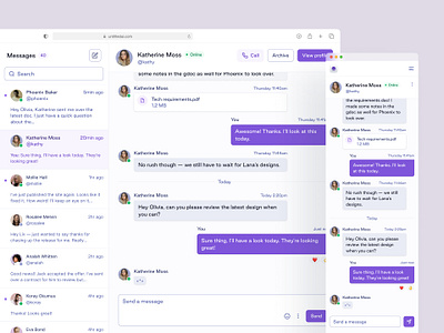 In-app messaging — Untitled UI chat dashboard design system facebook messenger figma messaging minimal ui kit web app whatsapp