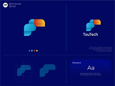 TouTech logo animation app bird branding design graphic design icon illustration logo minimalist modern simple technology toucan typography ux vector