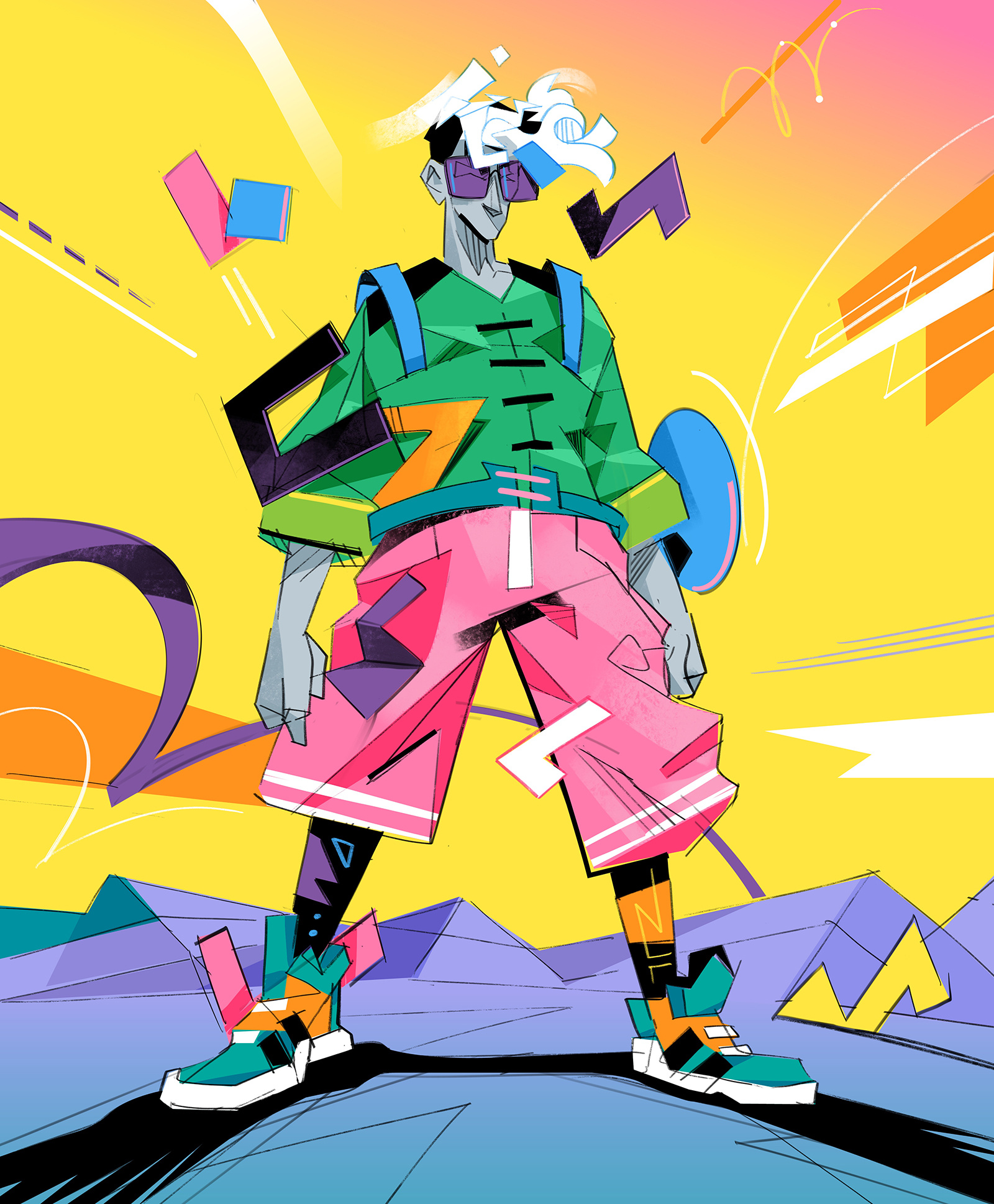 Character in Progress character design dreestyle fresh graphics illustration lifestyle pop shapes skecth style wow