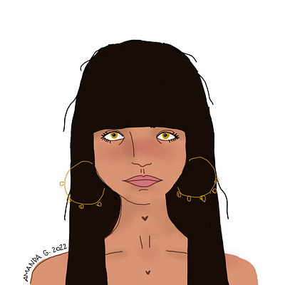 Random yellow-eyed girl character design girl girl power illustration portrait procreate woman