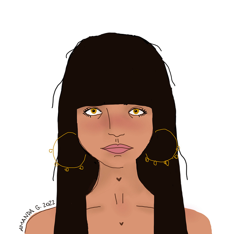 Random yellow eyed girl by Amanda Galvão on Dribbble