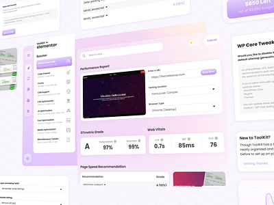 Elementor Dashboard admin dashboard blog chart dashboard elementor elementor admin elementor dashboard elementor design glassmorphism gradient graph landing page mesh gradient ui design web design website design wordpress wordpress design wp admin