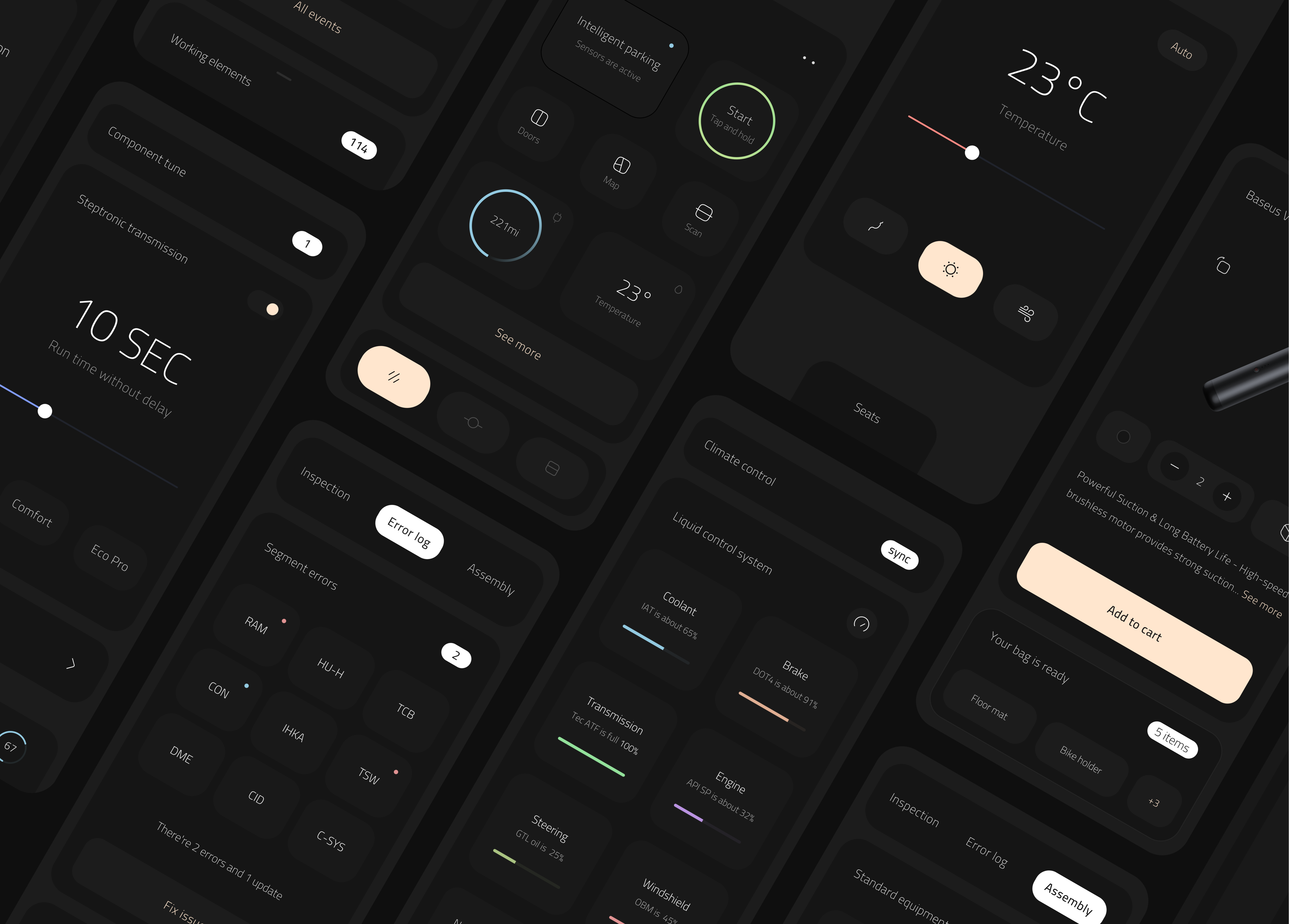 BMW Remote Control Mobile App 3d animation app design automotive bmw branding car app car control clean design dark mode dark ui minimal minimalist mobile remote app remote control ui ui design ux