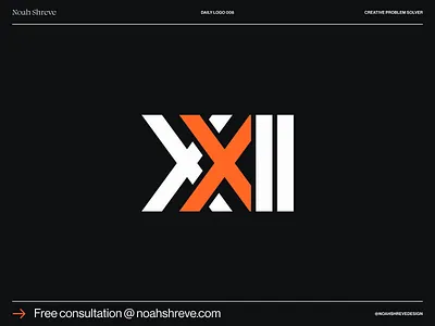 Daily Logo 008 – 22nd Birthday birthday branding branding identity design identity illustration logo roman numerals startup typography vector