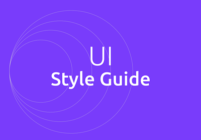 UI Style Guide Design guide style ui ux website