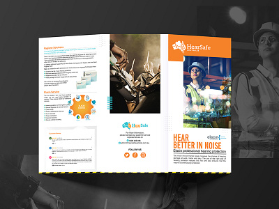HearSafe Brochure Design advertisement brochure brochure design brochure layout brochure mockup brochure template design logo probrochure professional service