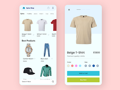 SPINX SHOPPING APP DESIGN app fashion fashionapp mobileapp shoopingappdesign shoppingapp ui ux