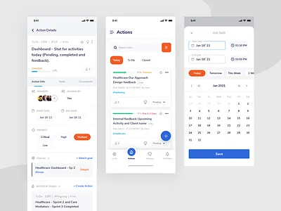Task Management App design dribbble ui