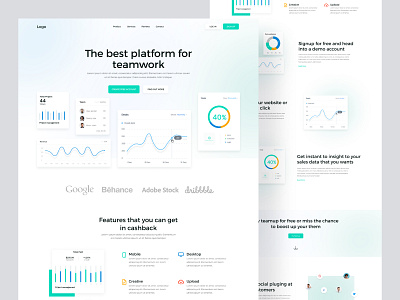 SaaS Landing Page Design agency branding clean clean website dashboard design dribbble landing page minimal minimal web popular saas saas website ui design uiux ux web web design website