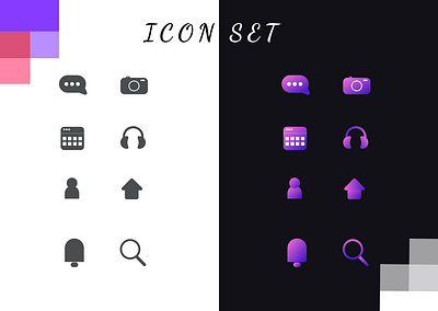 Day #055 : Icon Set 100daysofui 3d animation branding dailyui design figma graphic design icon illustration logo motion graphics typography ui ux