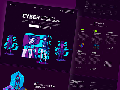 Cyber NFT | Website design figma graphic design ui website