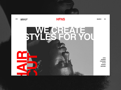 Hairstyling Web UI beuty branding concept design hair hair studio hairdressing hairstyling inspiration minimal modern ui user inteface web web ui website