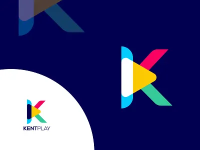 Modern minimalist kentplay logo and brand identity audio logo brand identity branding colorful logo creative logo entertainment logo flat logo gradient logo logo and branding logo design media logo minimal logo minimalist logo modern logo multimedia music playful logo tech logo technology logo video logo