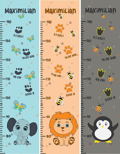 Kids height measuring stick design art design graphic design illustration vector