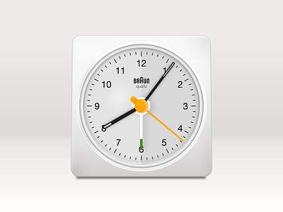 BC02W Alarm Clock 3d apple branding braun classic clean design designer dieter rams graphic design illustration illustrator minimal rams simple watch