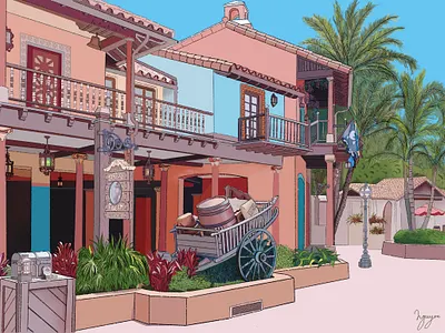 Pirate Alley illustration procreate