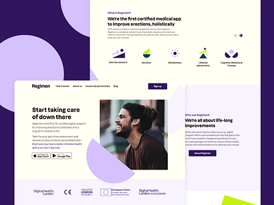 Web design for Regimen design graphic design ui webdesign
