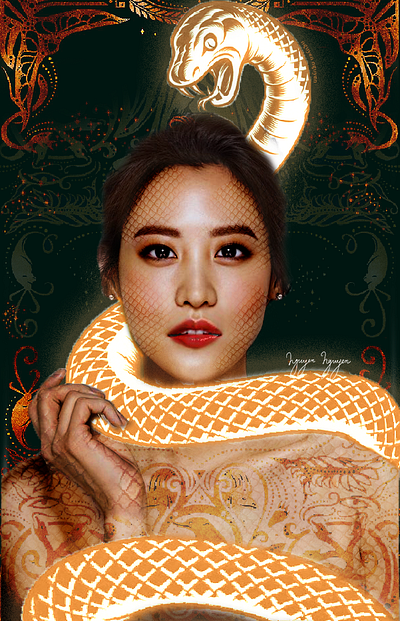 Nagini Kim claudiakim collage illustrator nagini photoshop