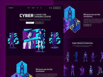 Cyber NFT | Website design figma graphic design nft ui website