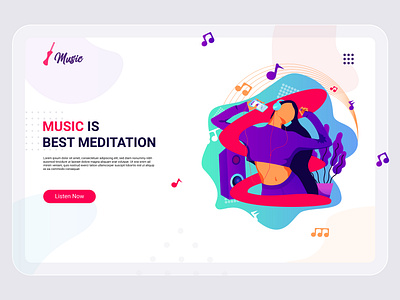 Music Illustration colorful illustation flat illustration illustration modern illustration music illustration ui vector illustration web illustration